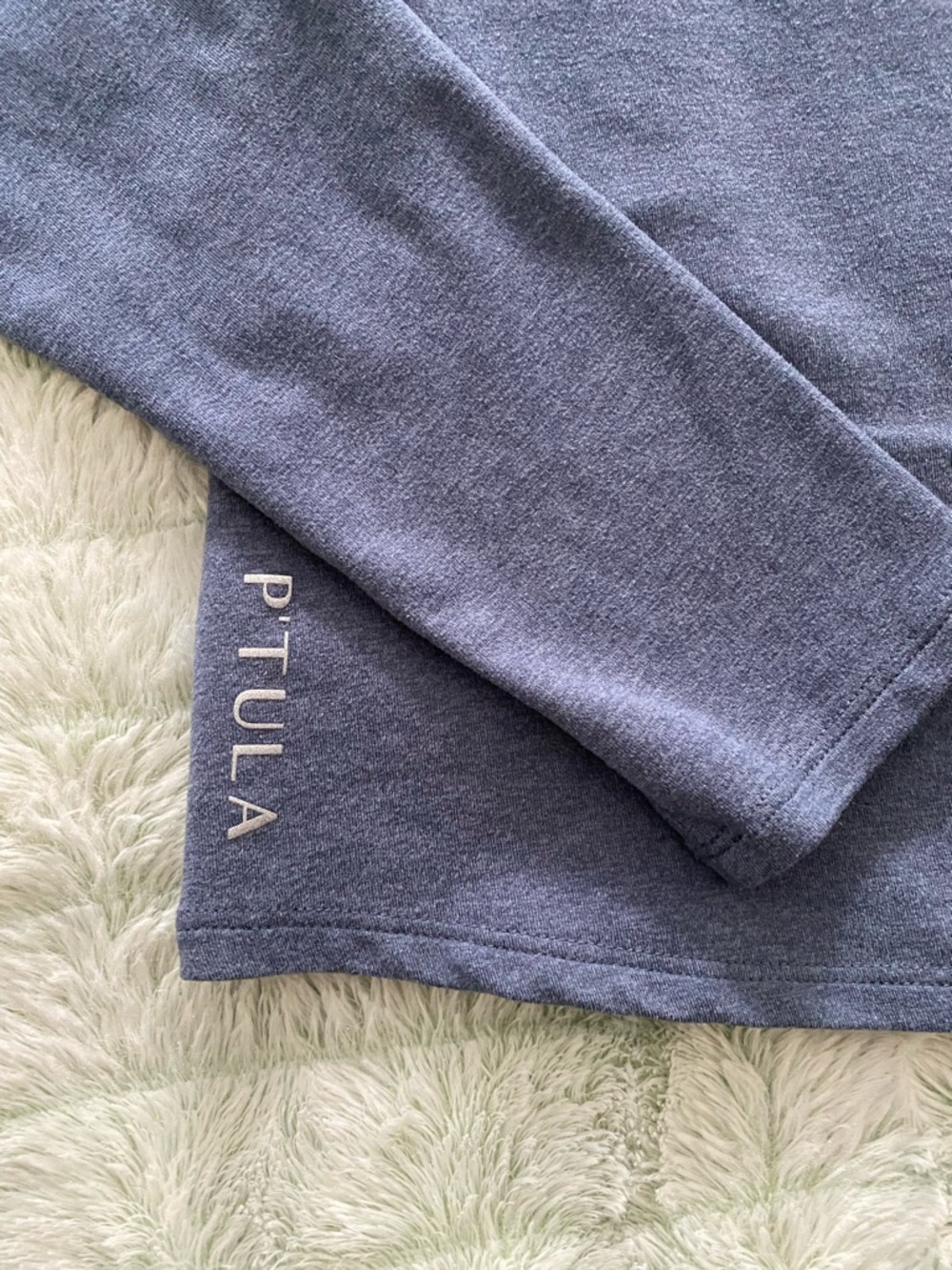 P'tula Women's Long-Sleeve Scoop Neck Top — Blue, Small - Picture 6 of 6